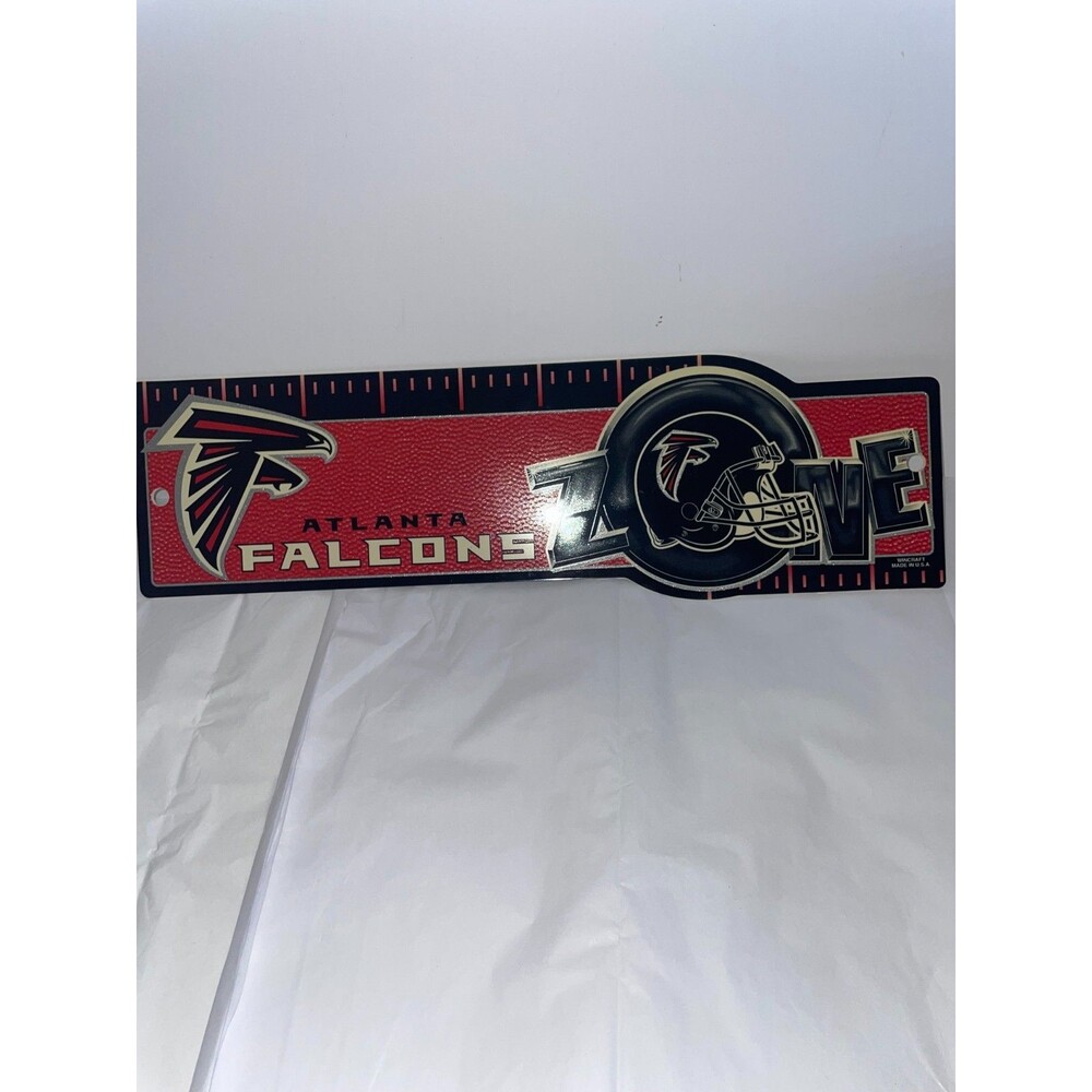 Atlanta Falcons ZONE Sign Plastic Wall Decor Official Wincraft NFL